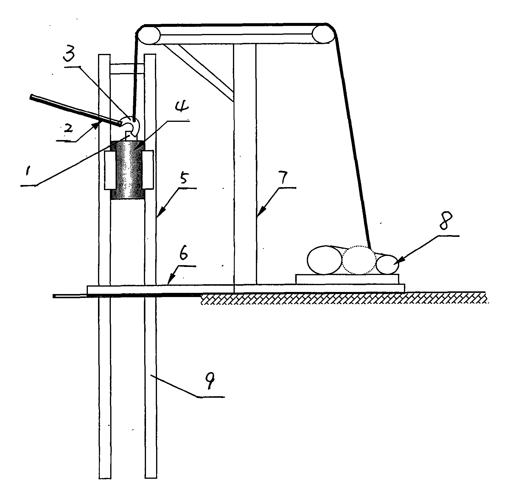 Miniature piling machine