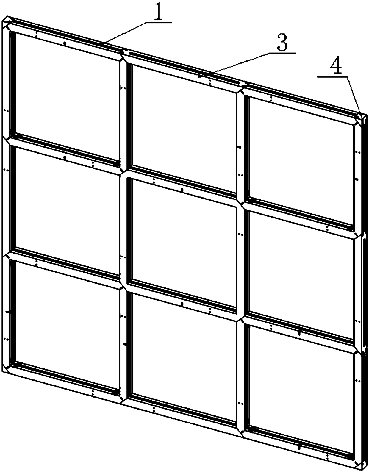 Reconfigurable distribution type wall system and frame type assembly thereof