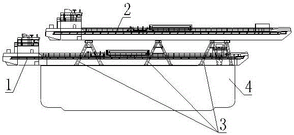 Method of transporting ships with semi-submerged ship