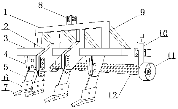 Agricultural device for agricultural soil improvement