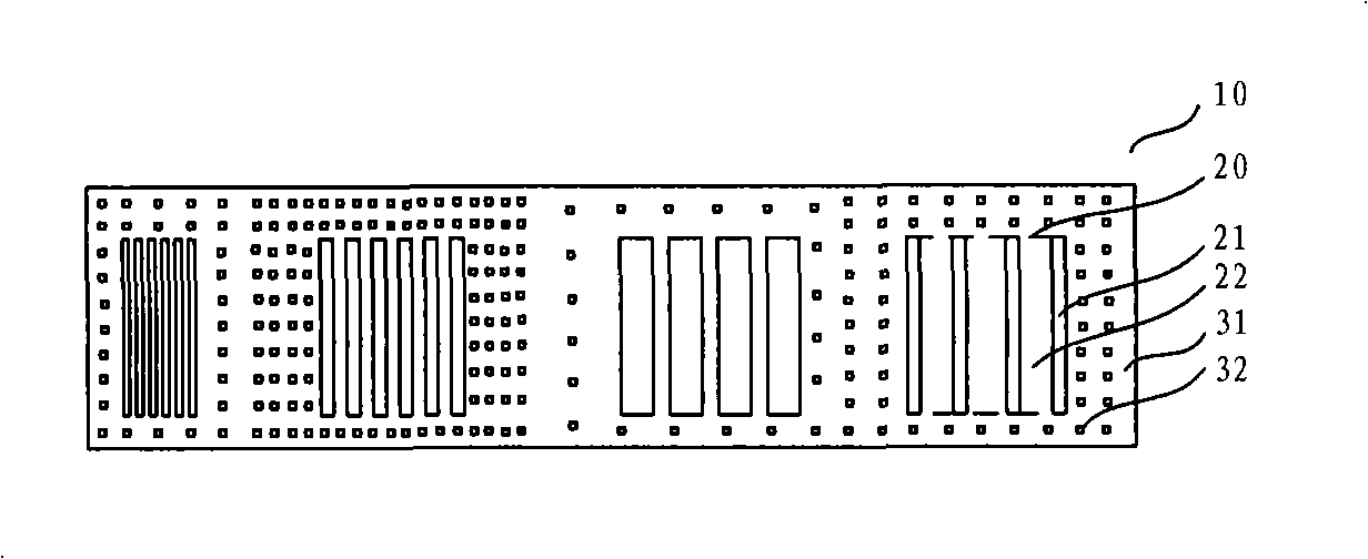 Test base, test base mask and forming method of test base