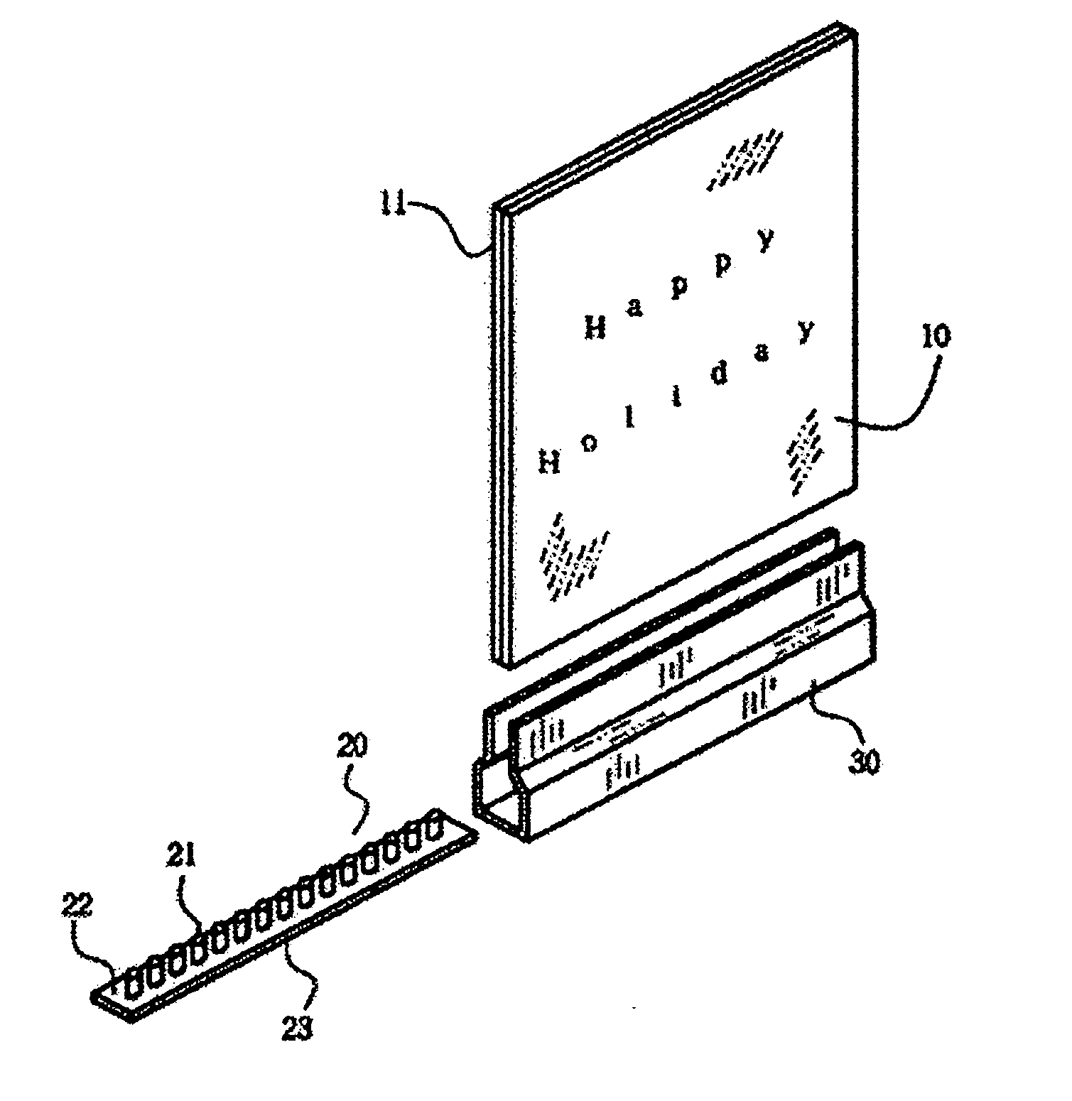 Transparent Plate with Color-Changeable Lighting Image