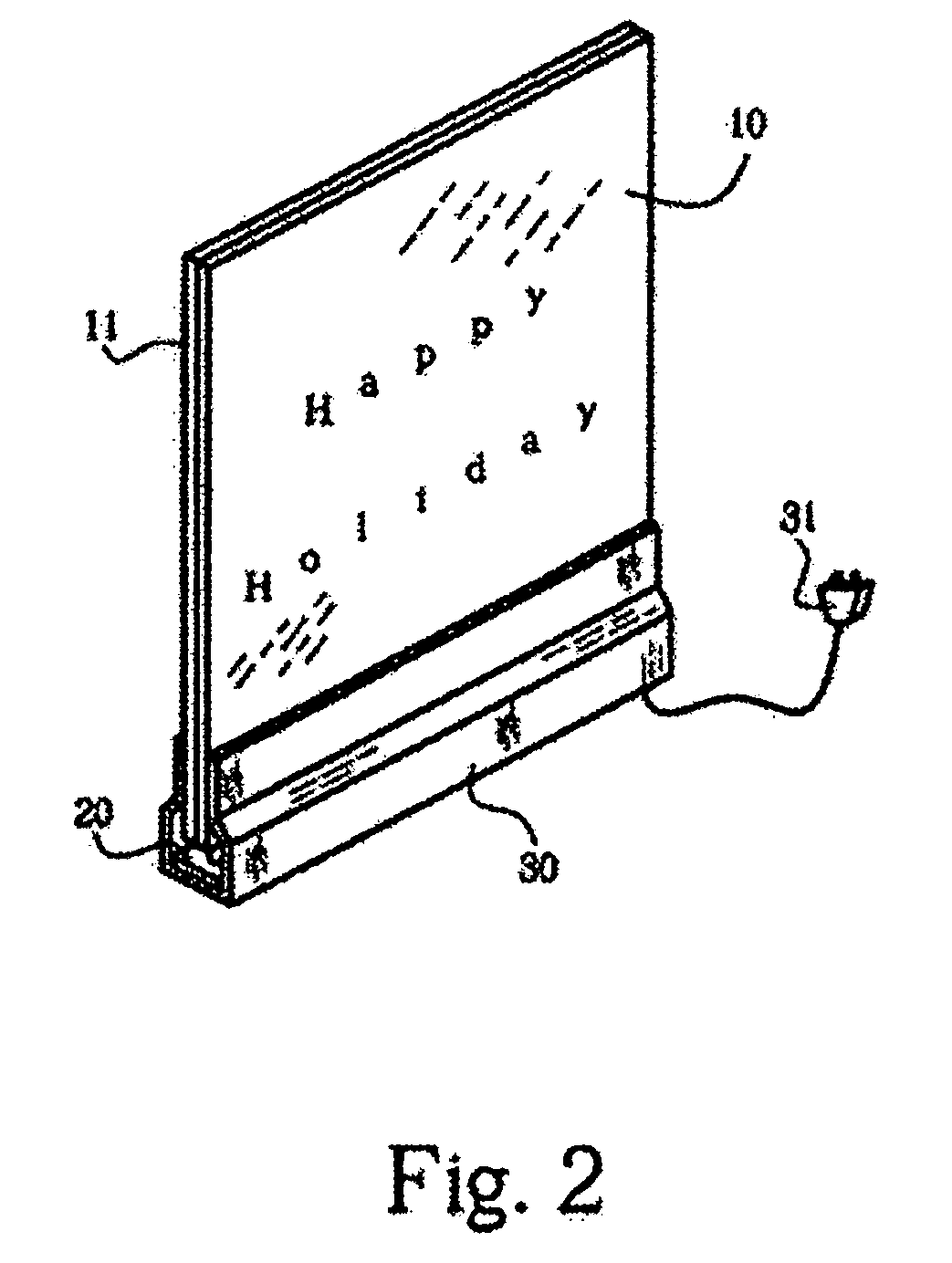 Transparent Plate with Color-Changeable Lighting Image