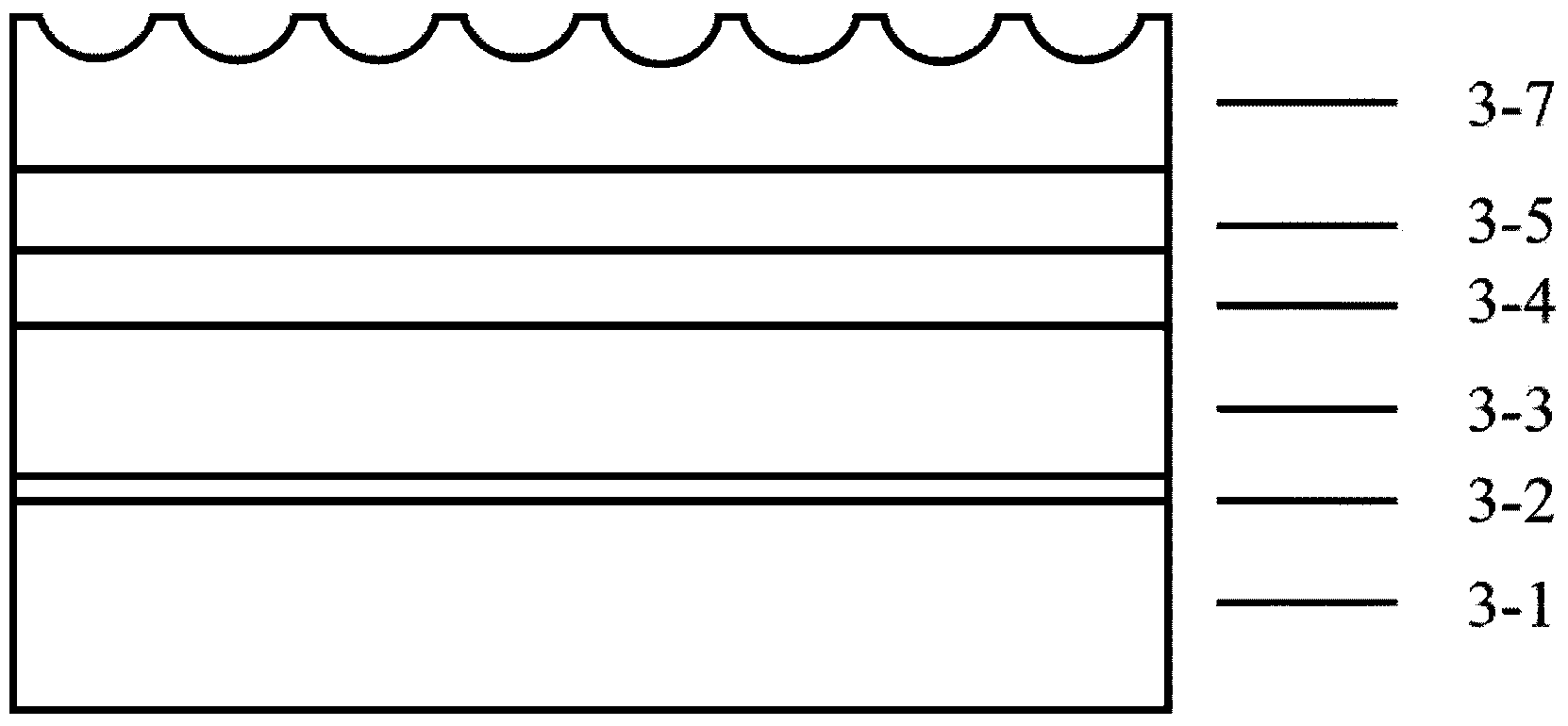 Method for improving light extraction efficiency of light-emitting diode by means of nanoindentations