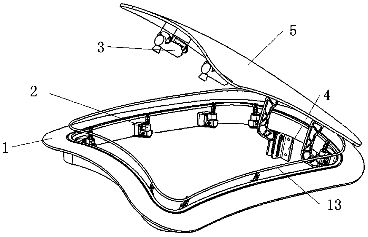 Escape canopy structure and canopy separation bolt throwing method