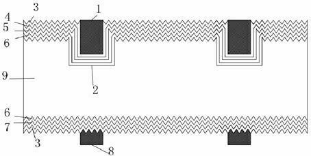 Heterojunction solar cell with buried grid structure