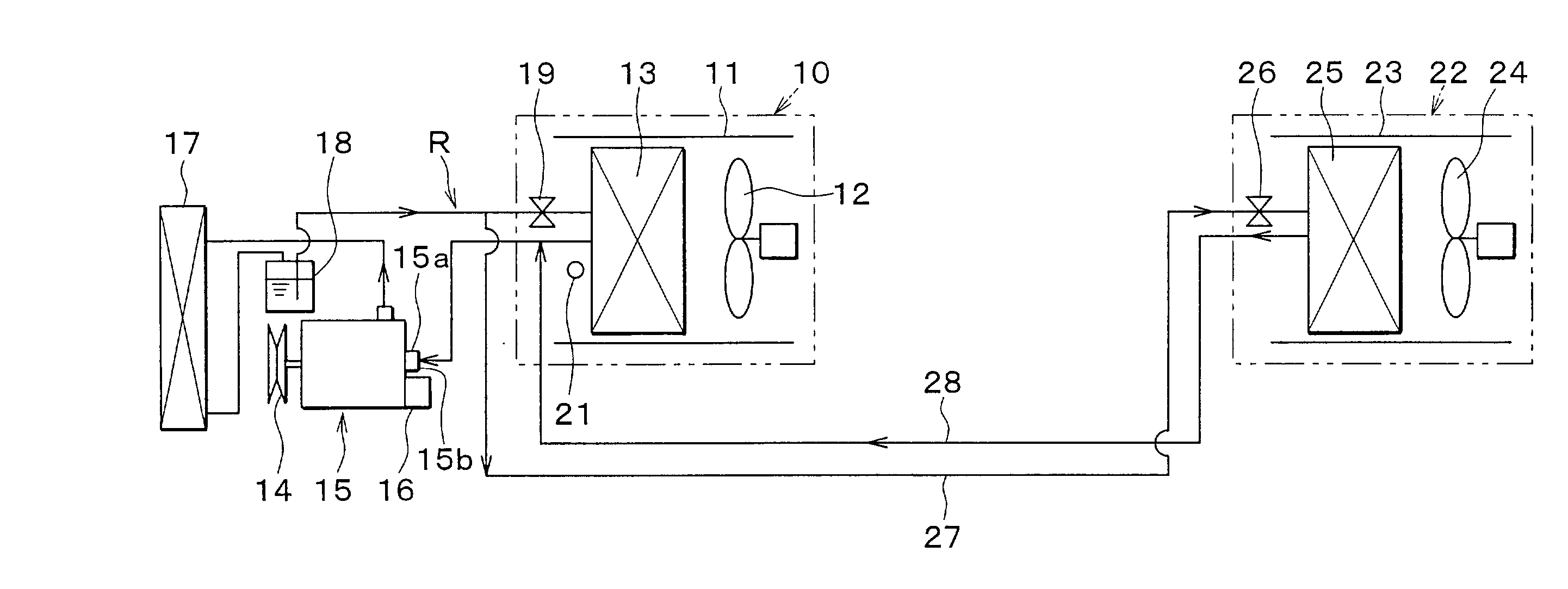 Refrigerant cycle system including two evaporators