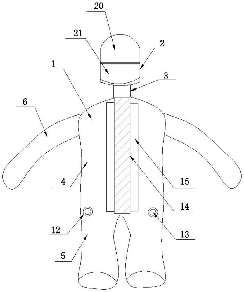 Medical protective clothing with automatic ventilation function