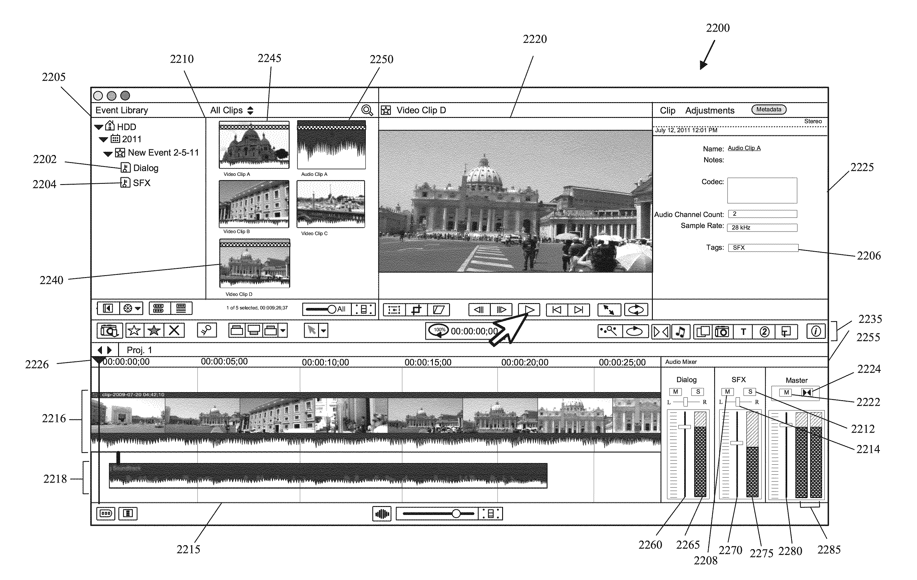 Audio meters and parameter controls