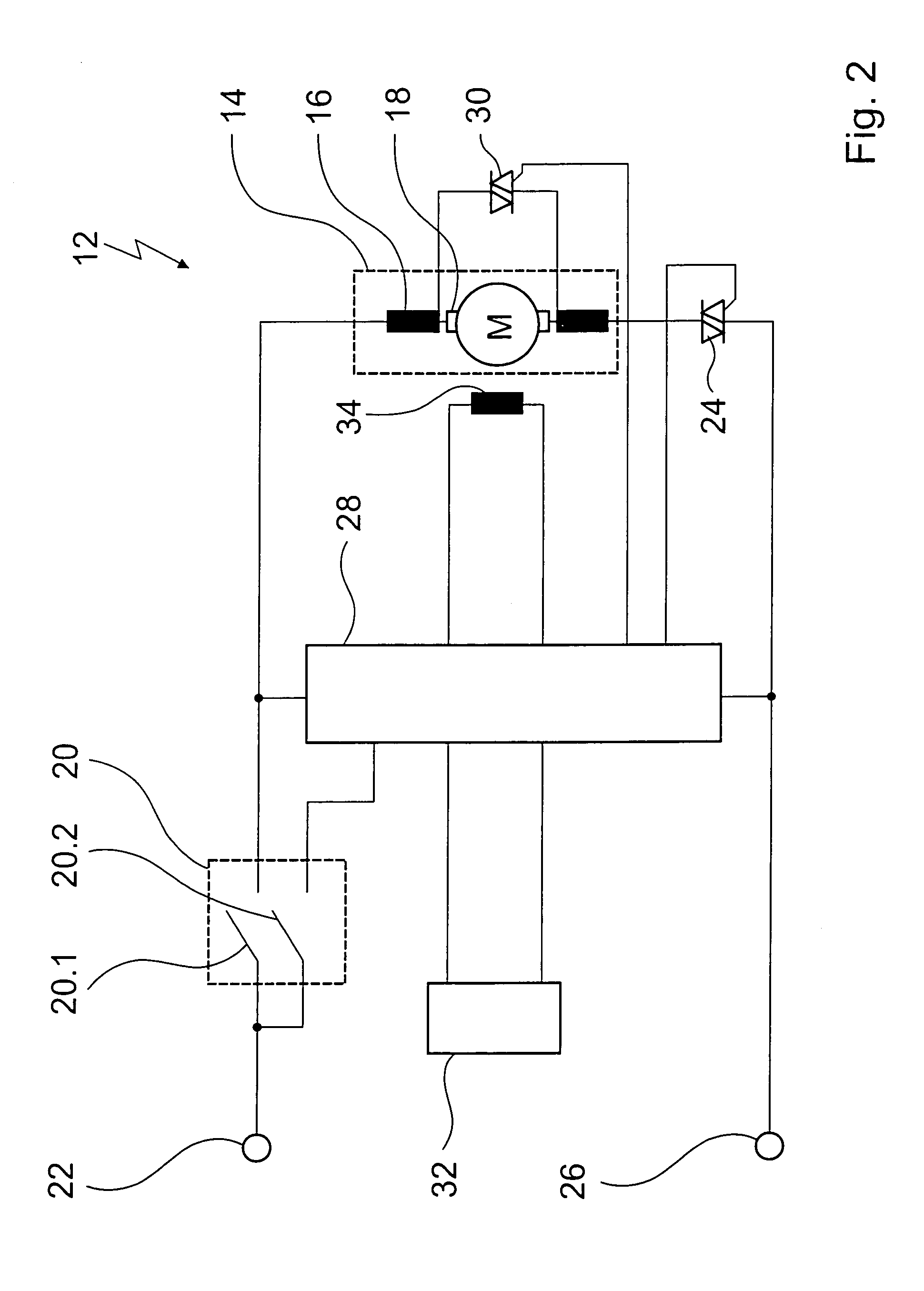 Braking device for an electric motor, electrical apparatus provided with the braking device, and a method of braking