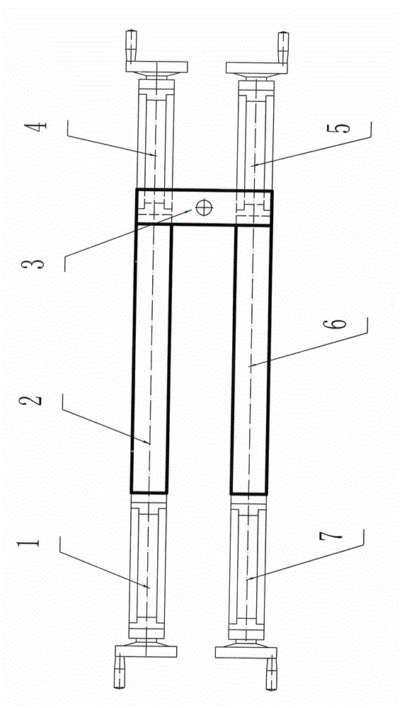 Double-die-head device of plastic compound machine