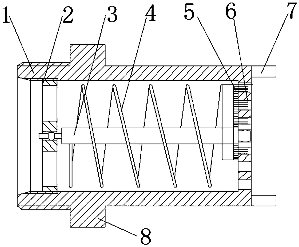 Anti-blocking spray head for dry lubricating agent