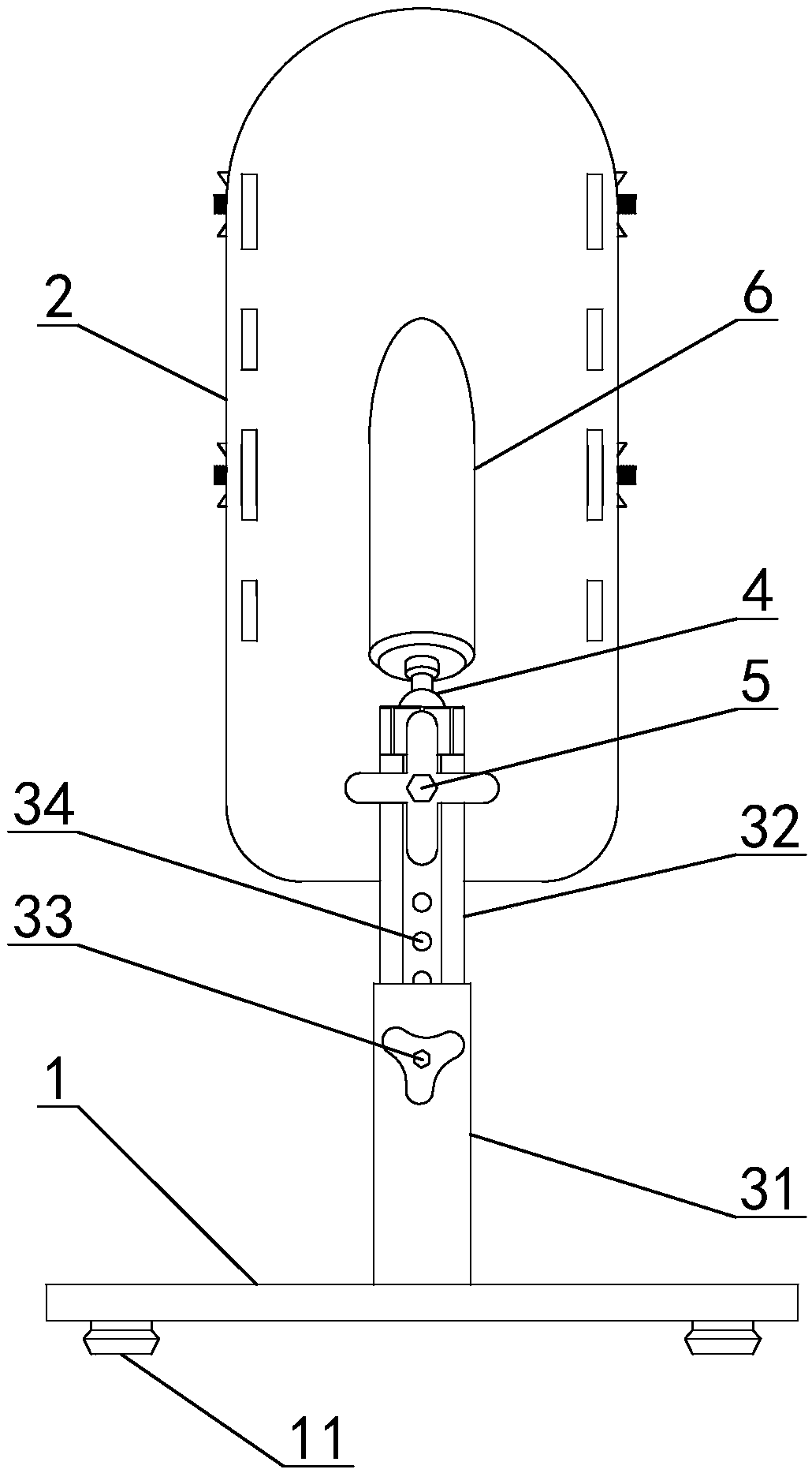 Foot-ankle fixator for osteotomy around knee joint