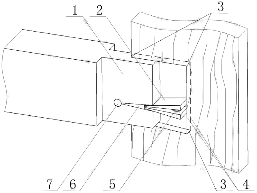 Tenon and mortise combined structure of wood product