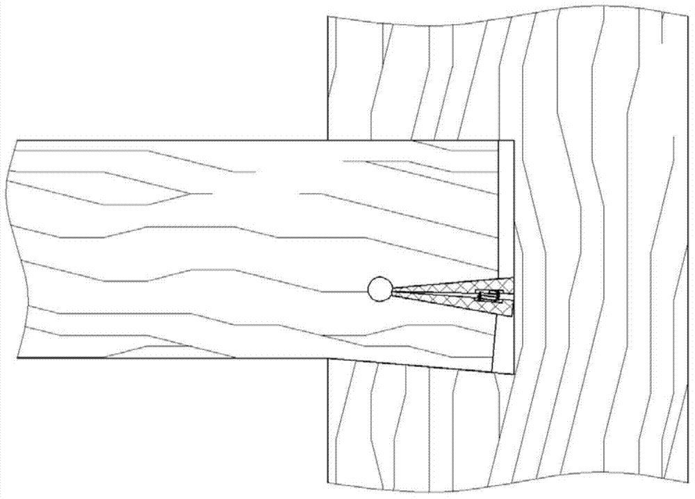 Tenon and mortise combined structure of wood product