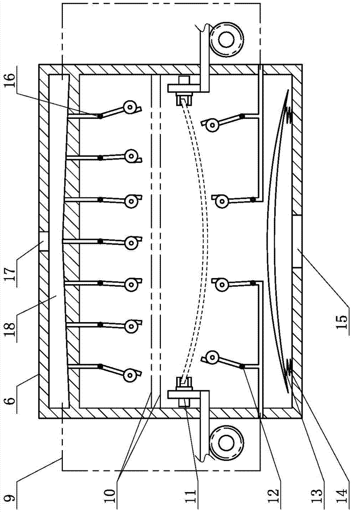 A kind of automobile leaf spring shot blasting equipment and its shot blasting processing technology