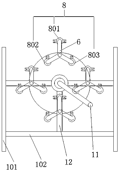 Rotary wheel type automobile stamping part conveying device