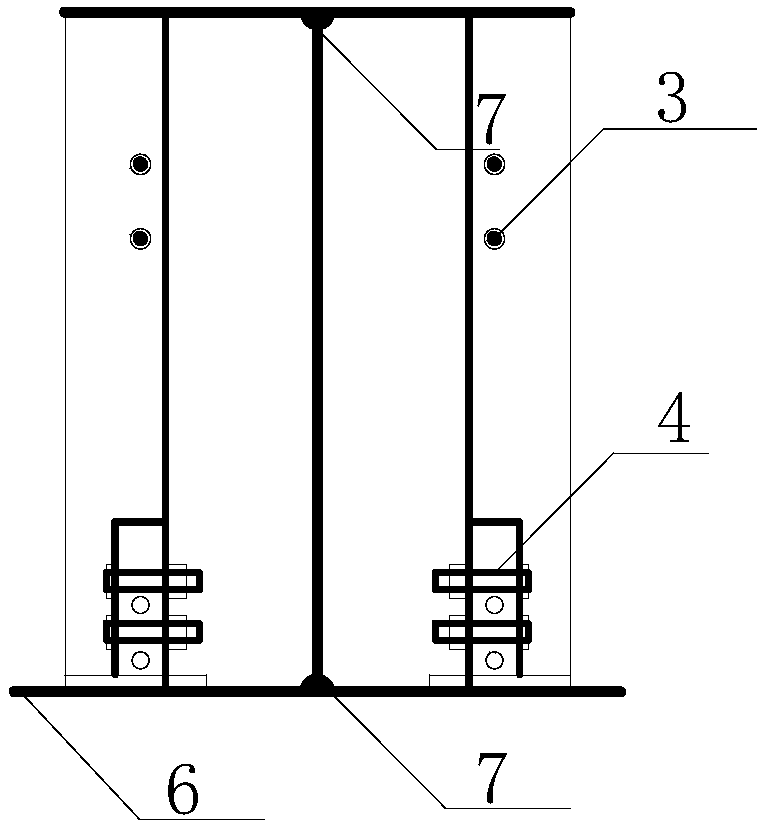 Corrugated-steel-web-composite-beam-form-cable-tower-beam connecting system and construction method