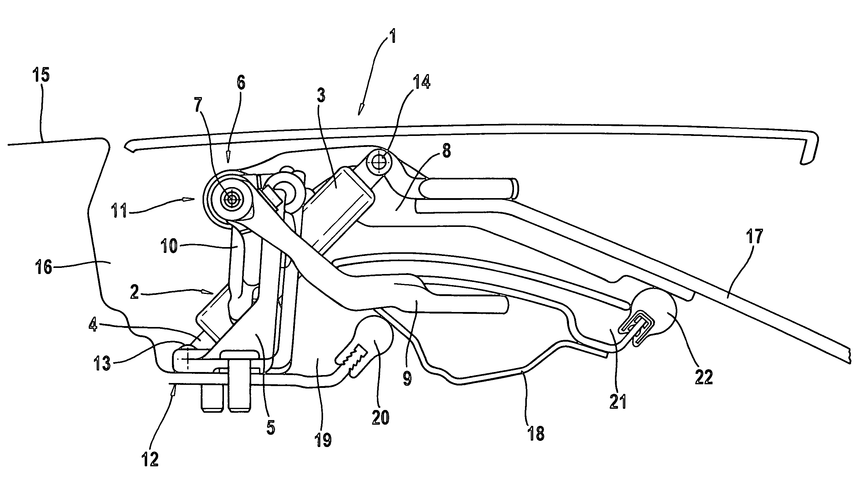 Hinge device with a piston/cylinder unit