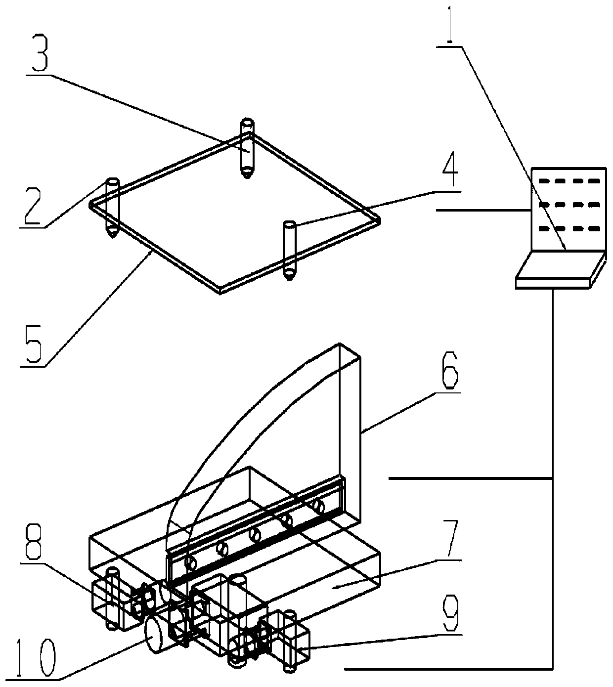 An automatic leveling system and leveling method for substrates of laser selective melting forming equipment