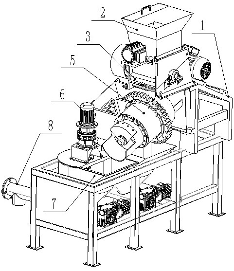 A kind of sweet potato starch extraction device