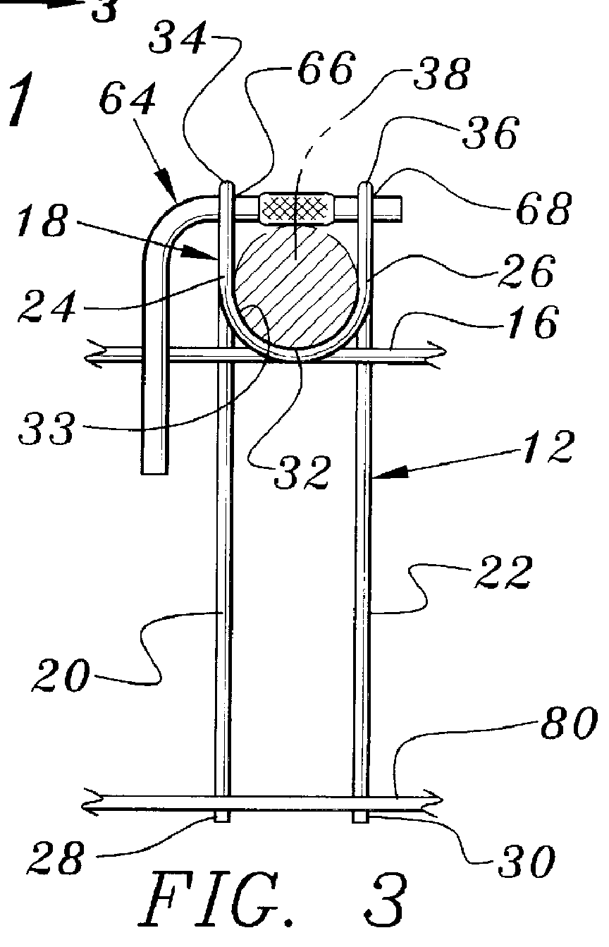 Support for load transfer device for concrete constructions