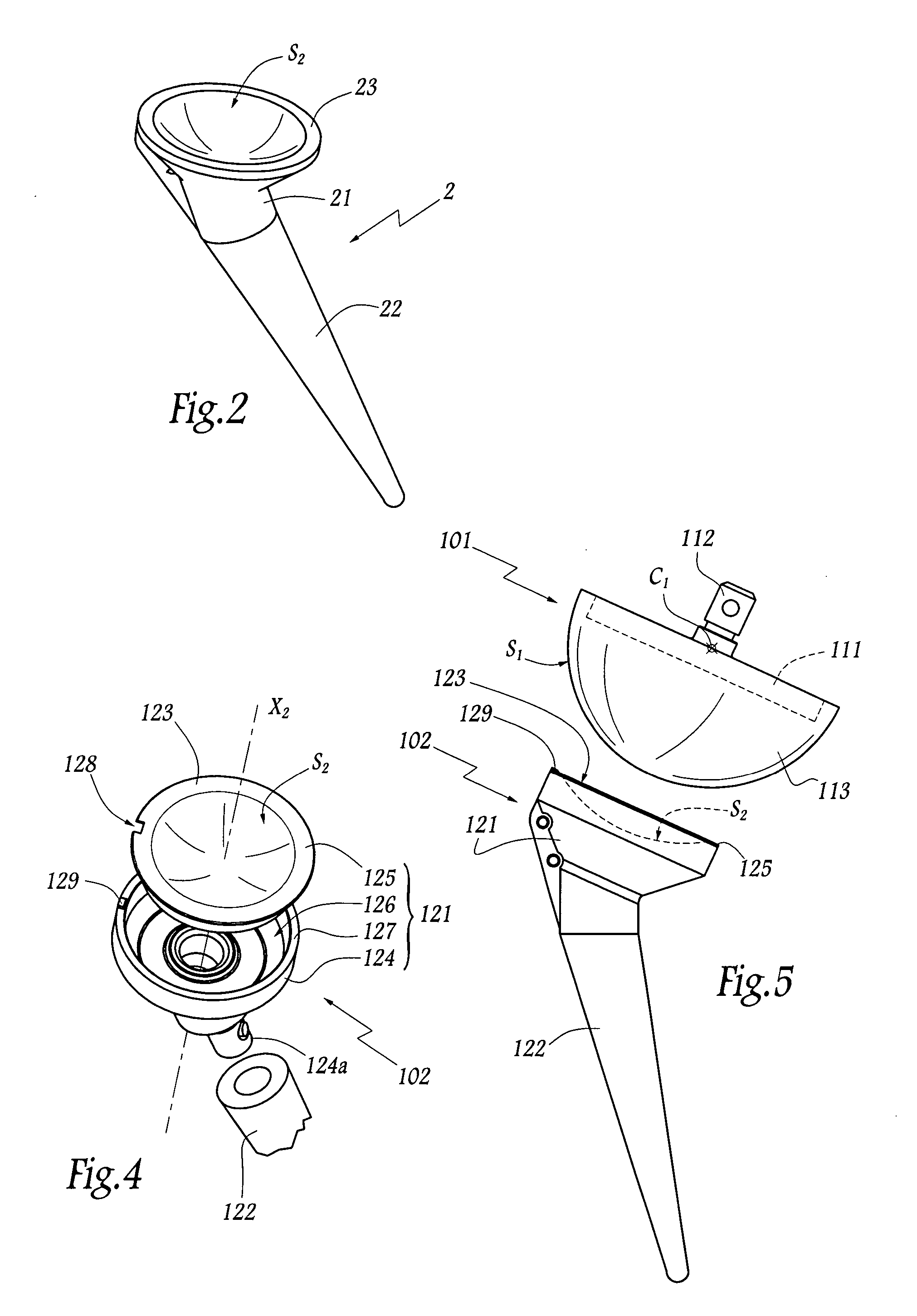 Total shoulder prosthesis or inverted type