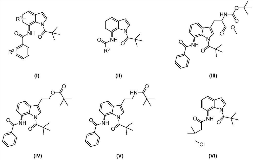 Preparation method of 7-amide indole compound