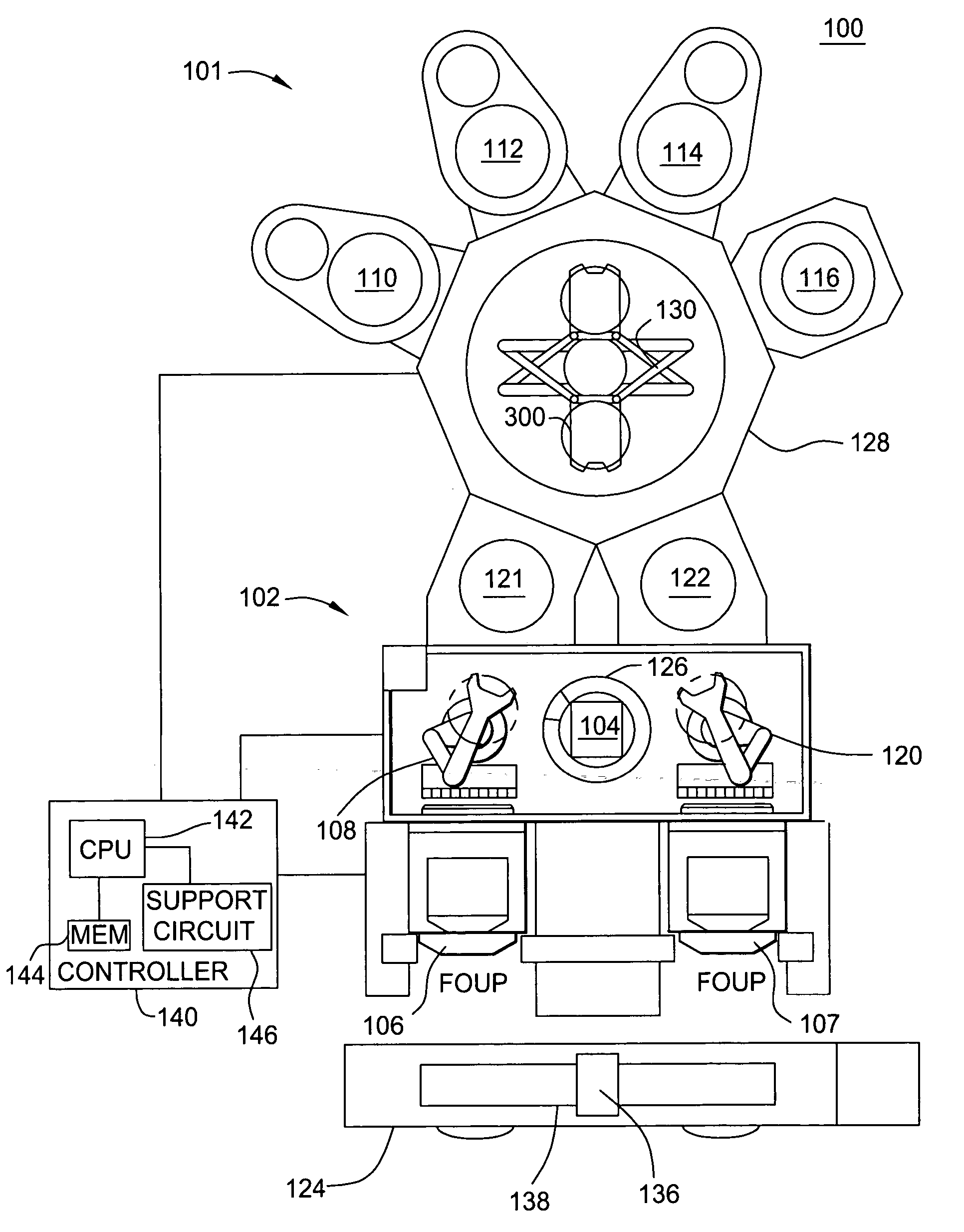 Cluster tool and method for process integration in manufacture of a gate structure of a field effect transistor