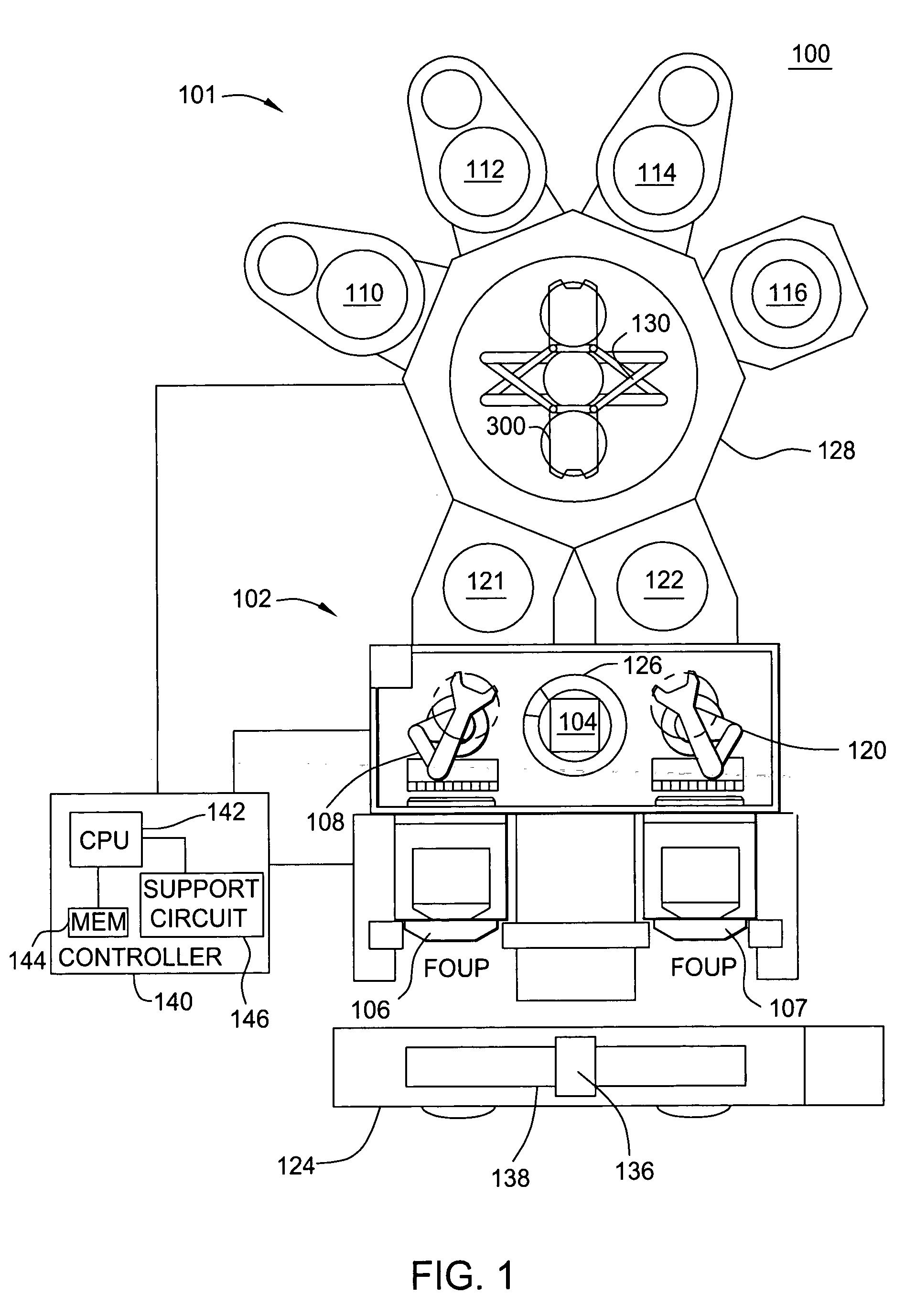 Cluster tool and method for process integration in manufacture of a gate structure of a field effect transistor