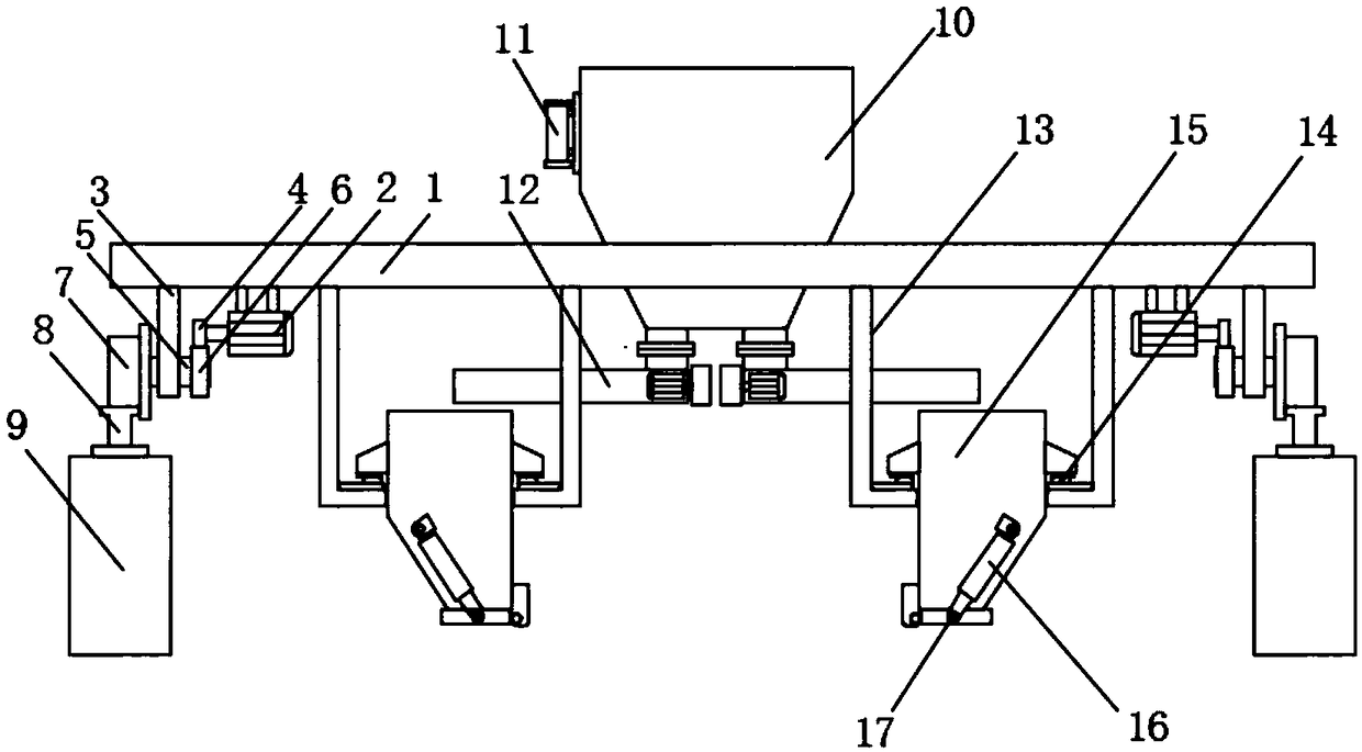 Automatic distributing machine for organic fertilizer processing