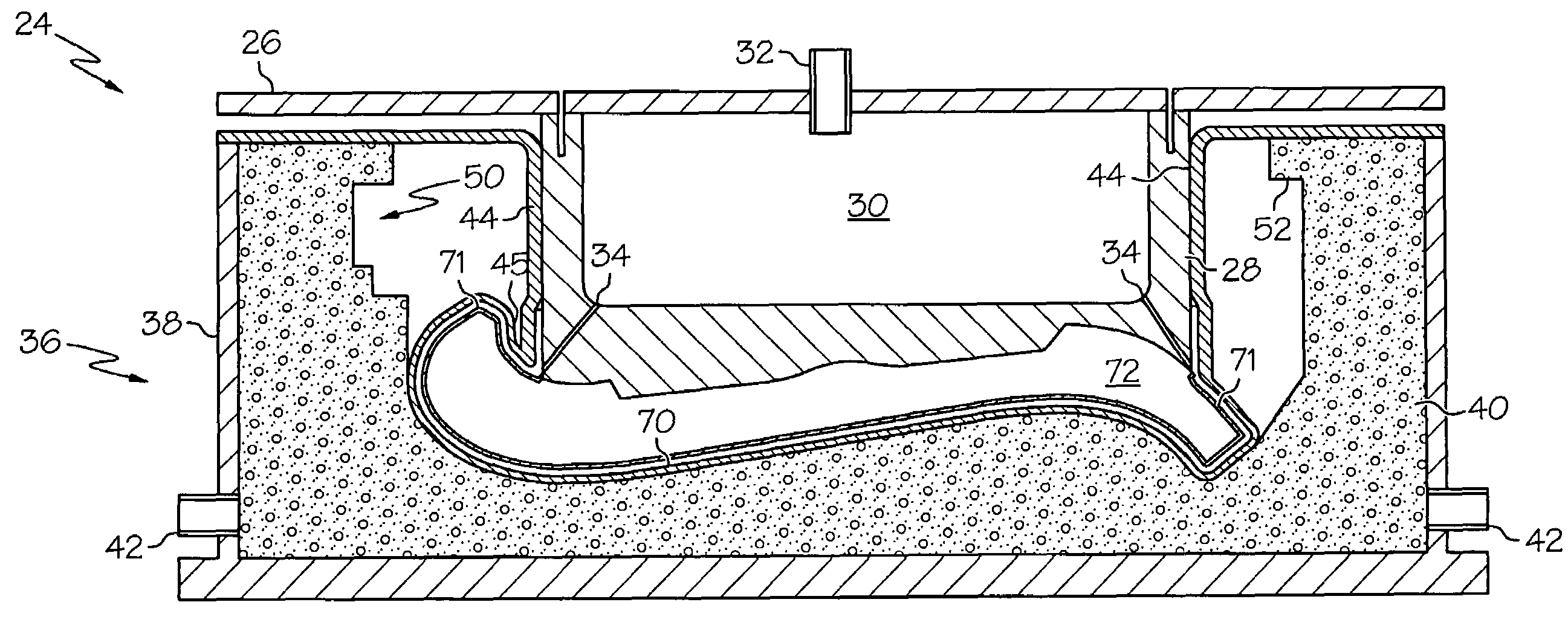 Method for making cushioned product with integral cover