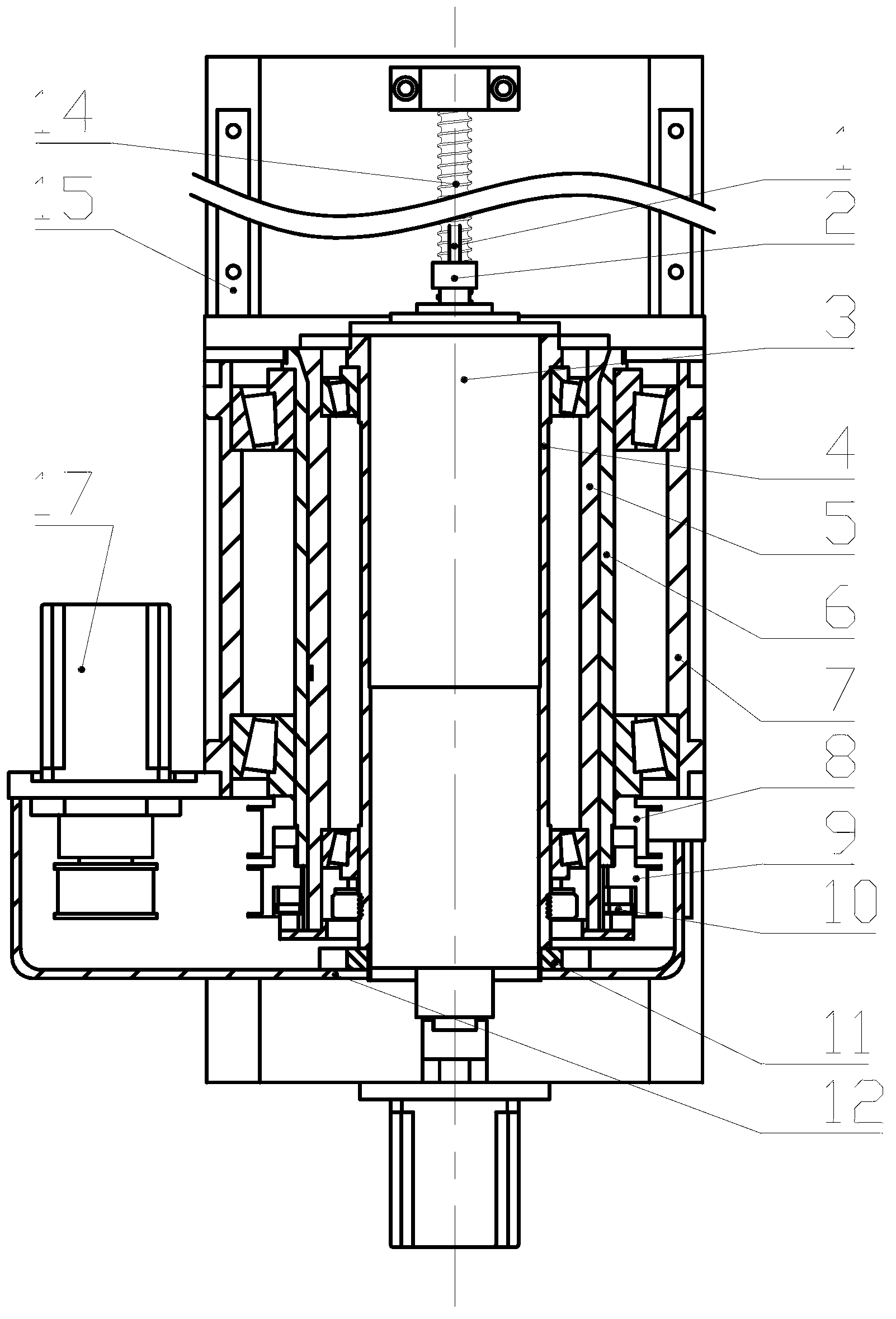 Automatic spiral hole milling device