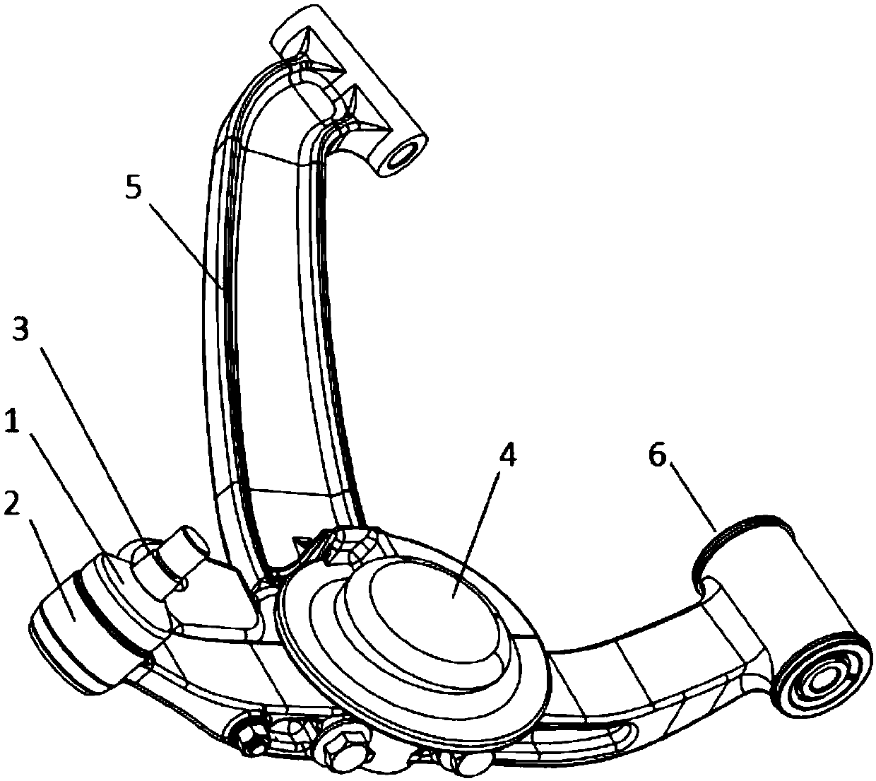 Vehicle independent suspension combination lower swing arm structure