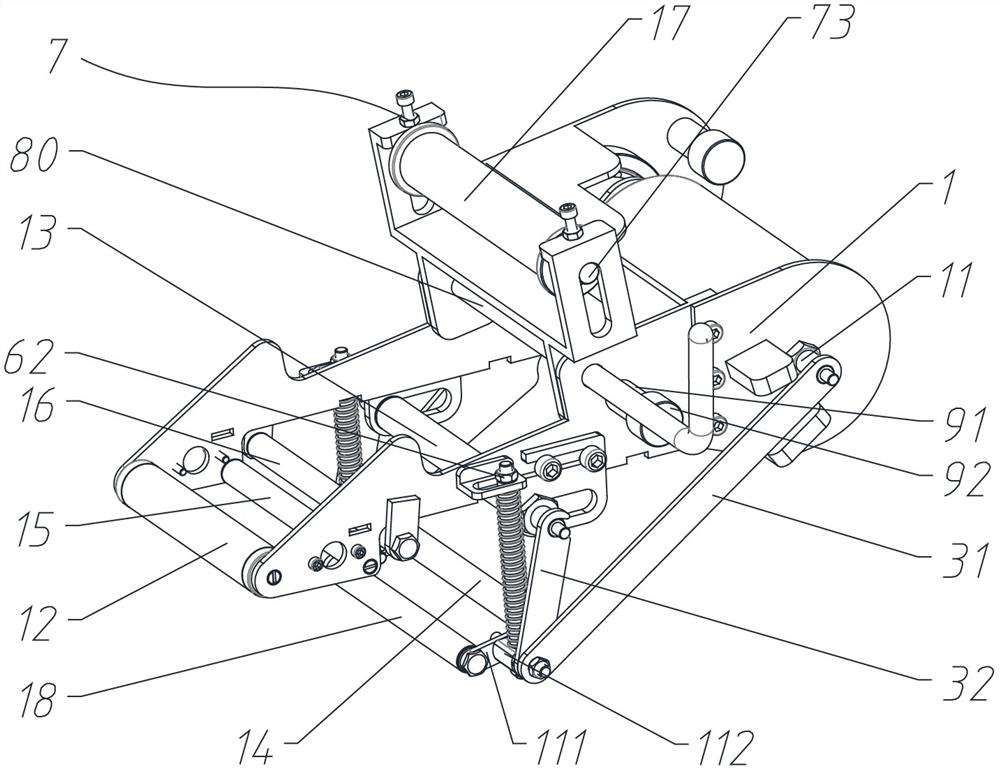 Self-adaptive press-down device