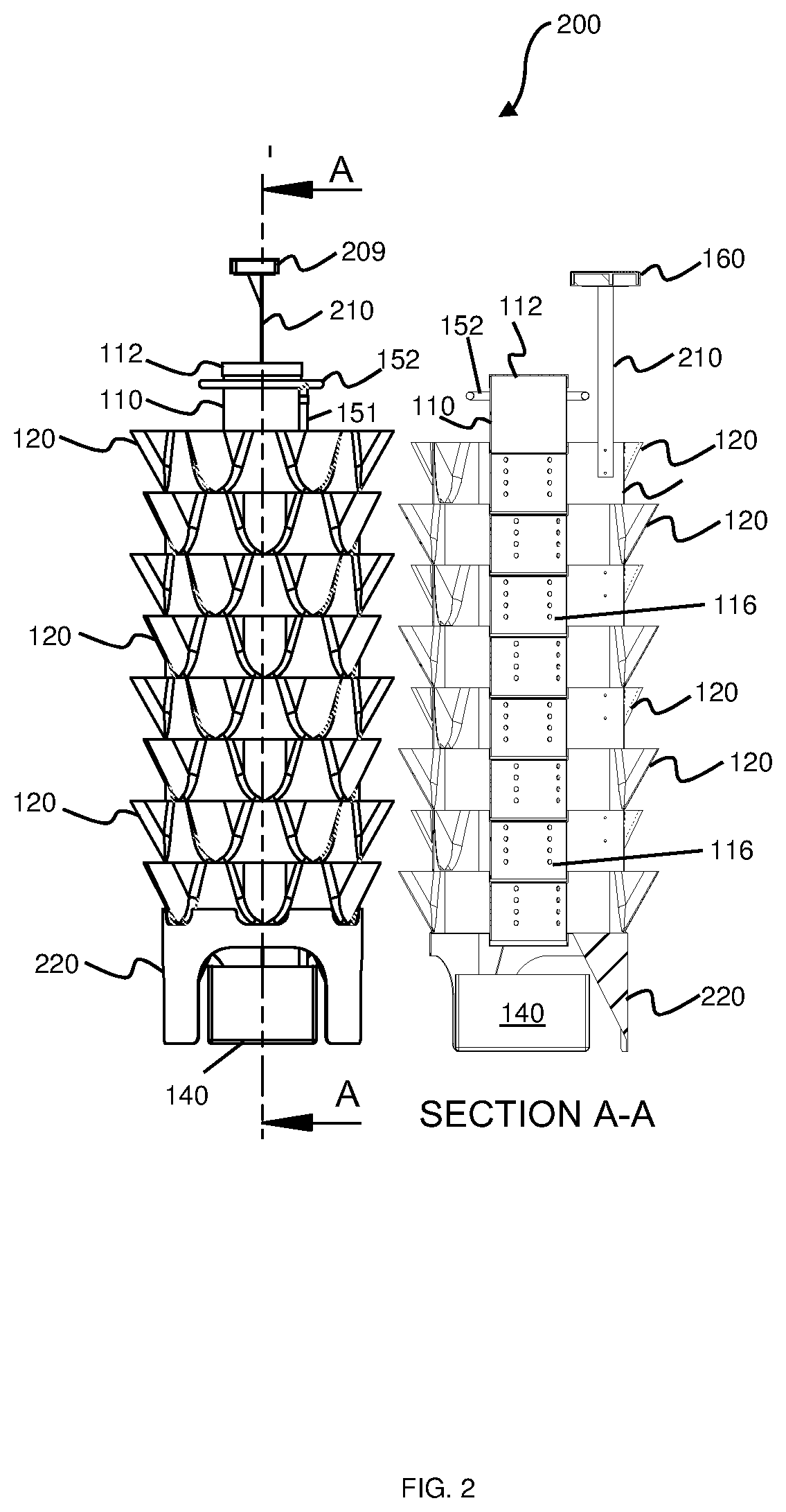 Internet of things (IoT) biotower (BloTower#) system and process for recycling food wastes into nutrients for growing organic plants