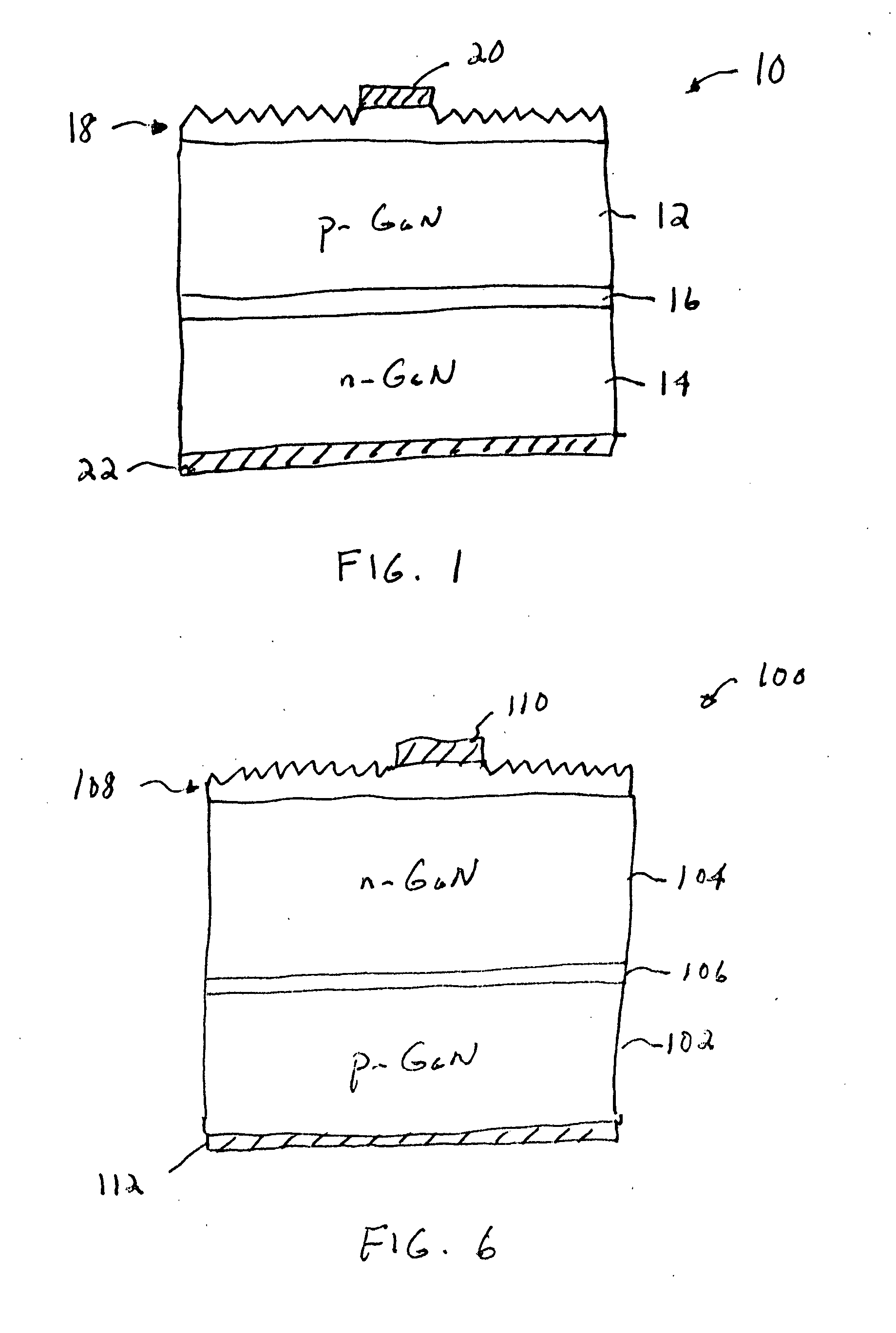 Roughened high refractive index layer/LED for high light extraction