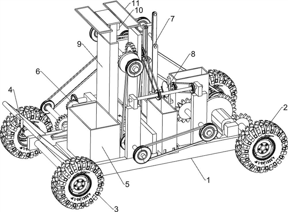 Straw checker sand barrier planting device with side fixing function