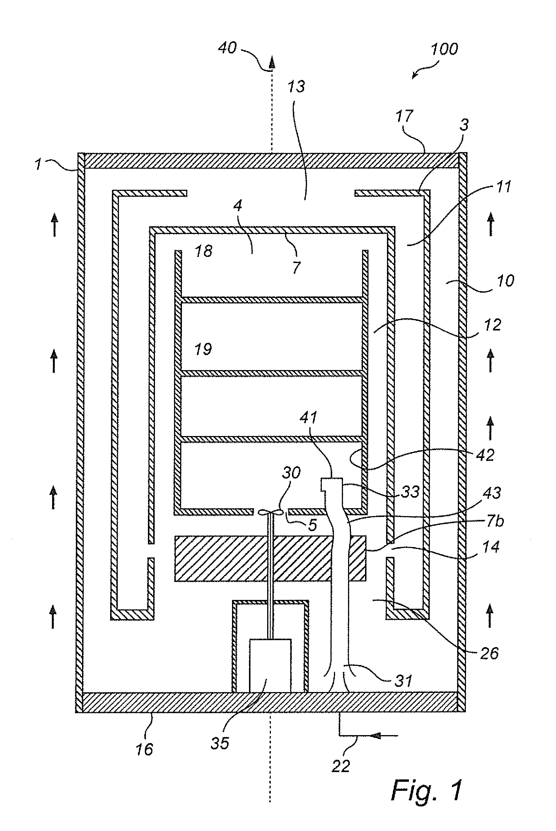 Combined fan and ejector cooling