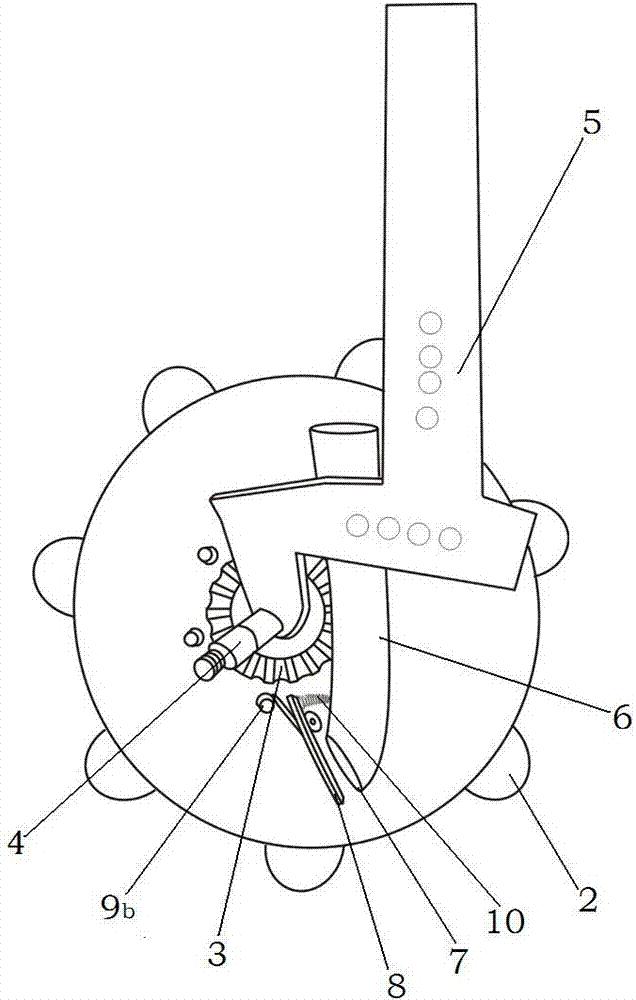 Drum-type mulch puncture and under-mulch precision seeder