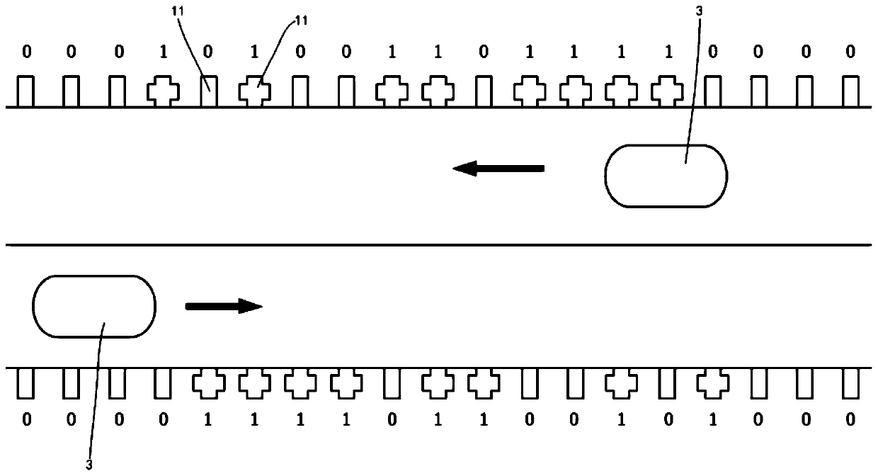 Field end for assisting global positioning of unmanned vehicle in limiting scene and global positioning method