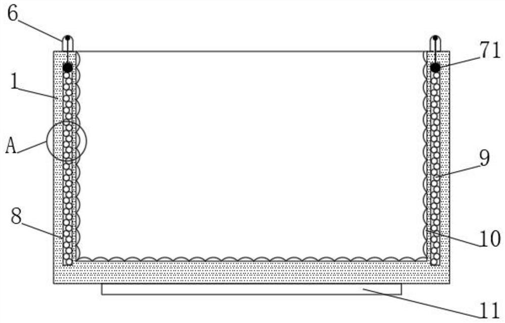 Adaptive transport box for logistics warehousing based on engineering manufacturing