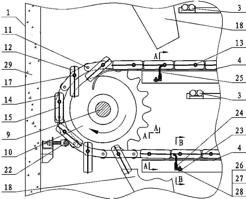 Vegetable dehydrator with fixed material clearers below