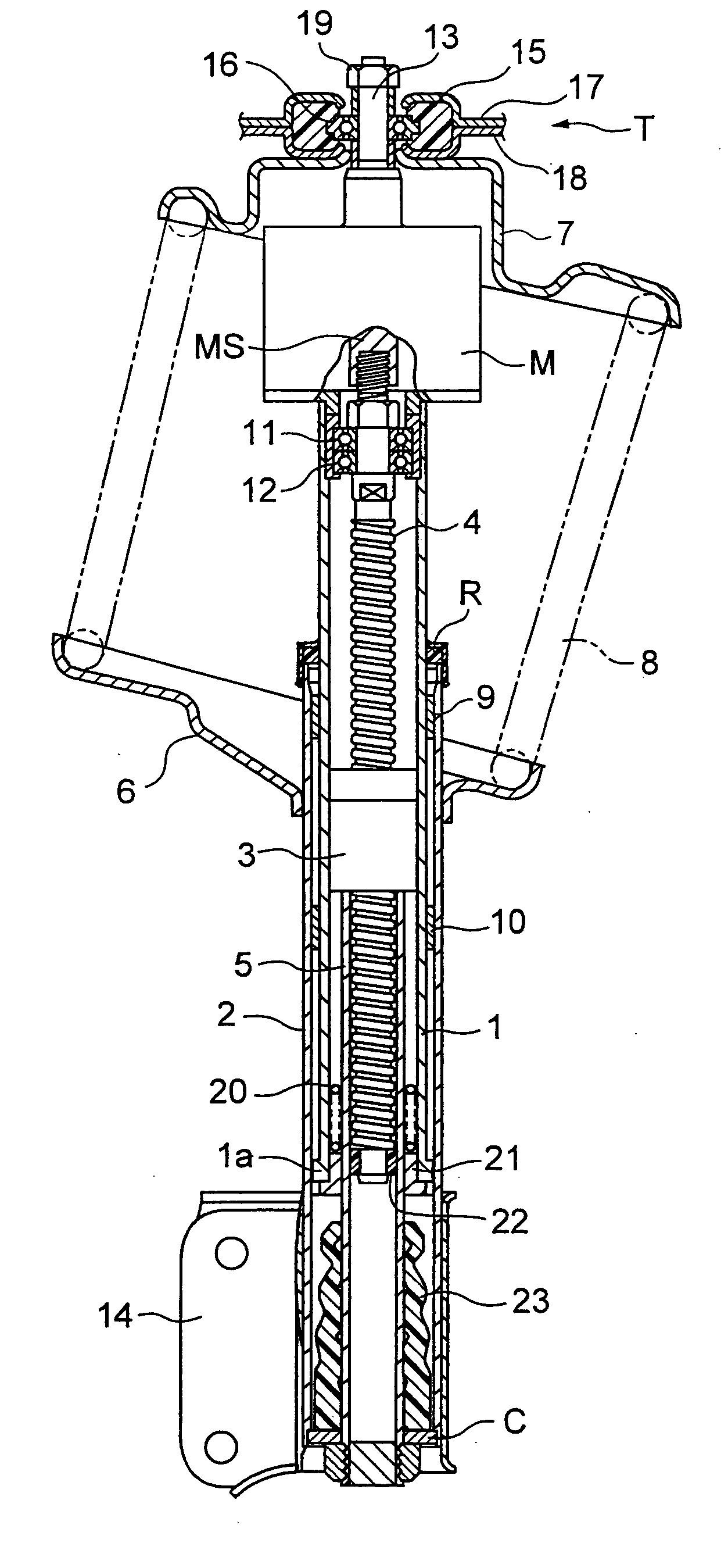 Electromagnetic shock absorber for vehicle