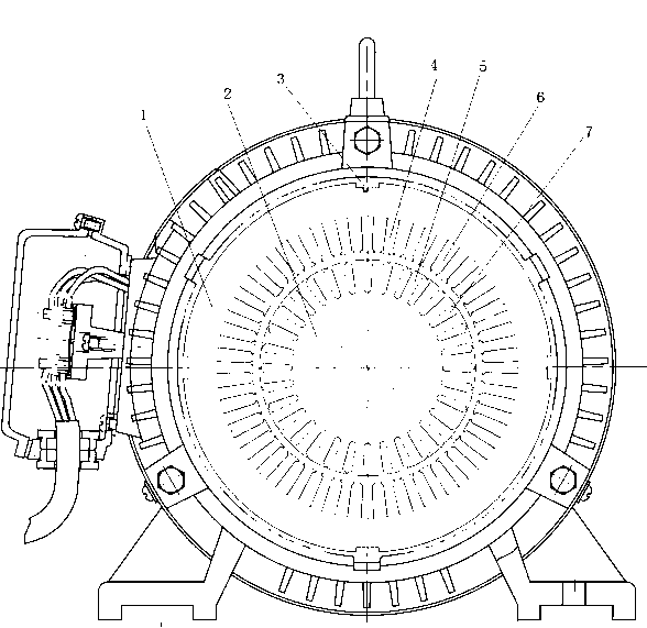 Ultra-high-efficiency 7500-watt four-pole three-phase asynchronous motor