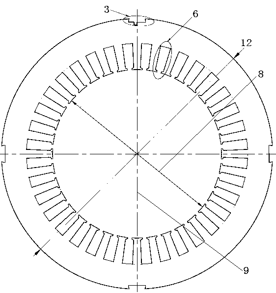 Ultra-high-efficiency 7500-watt four-pole three-phase asynchronous motor