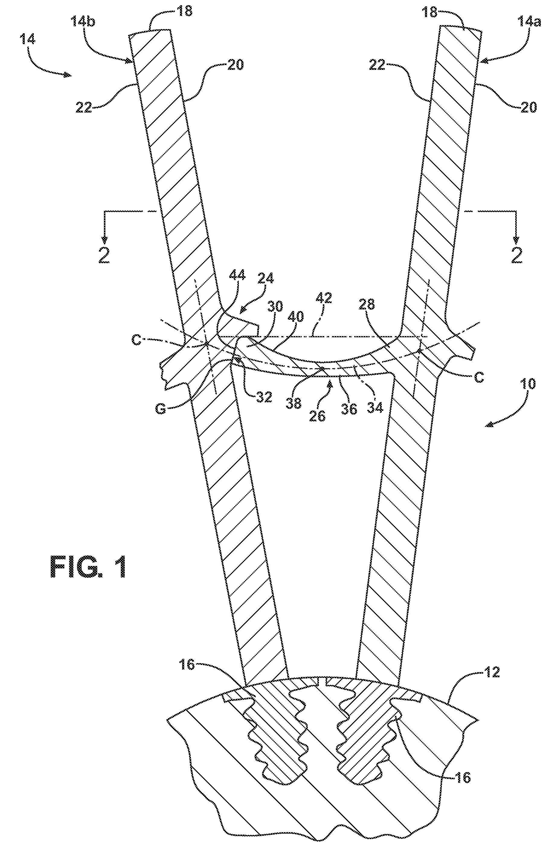 Turbine blade damping device with controlled loading