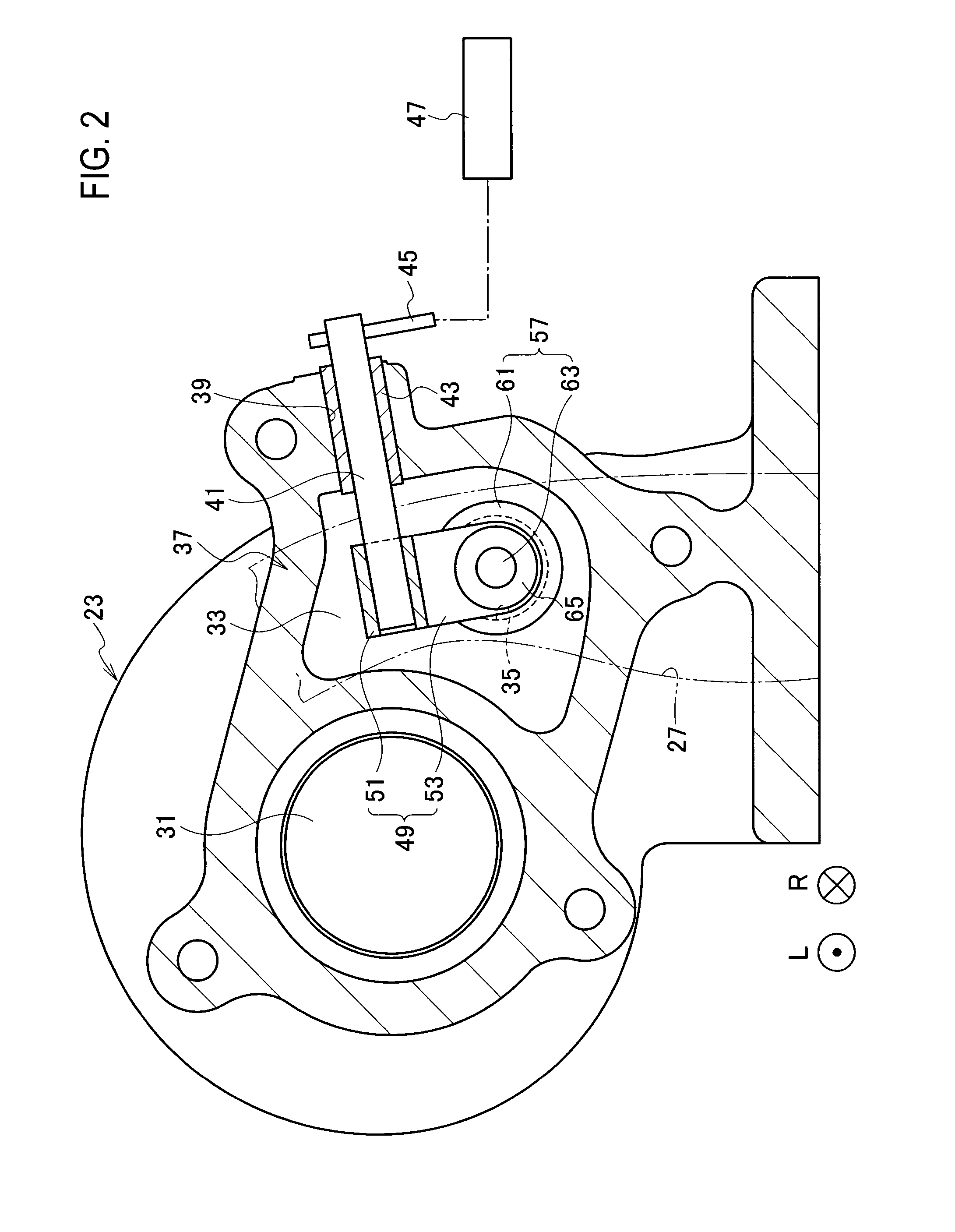 Variable flow valve mechanism and vehicle turbocharger