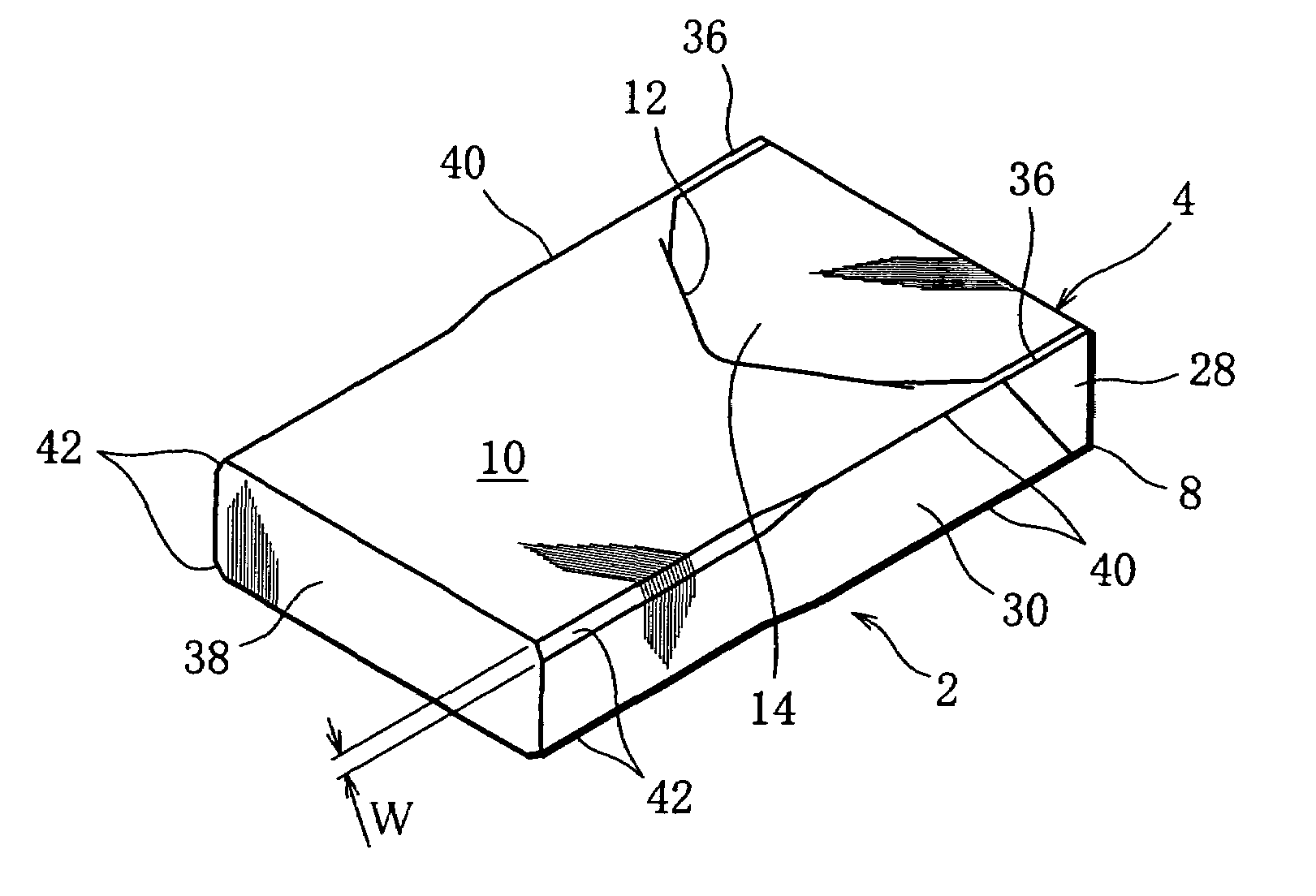 Chamfered hard pack for rod-shaped smoking articles and blank for making the same