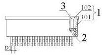 Ultramicro rectangular electric connector and manufacturing method thereof